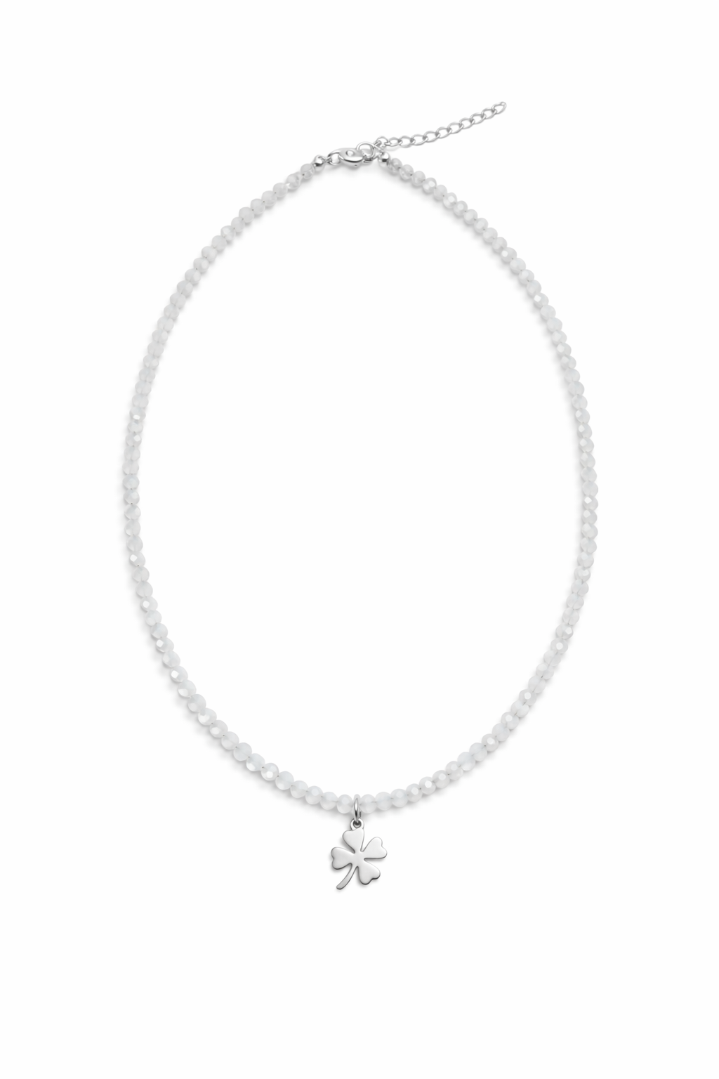 Collar cuarzo blanco TRÉBOL