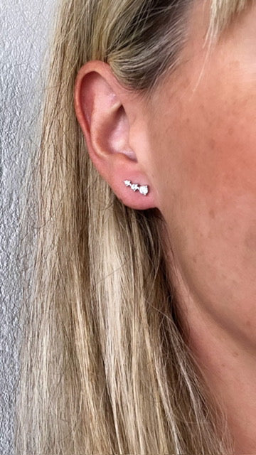 Pendientes trepadoras rodio