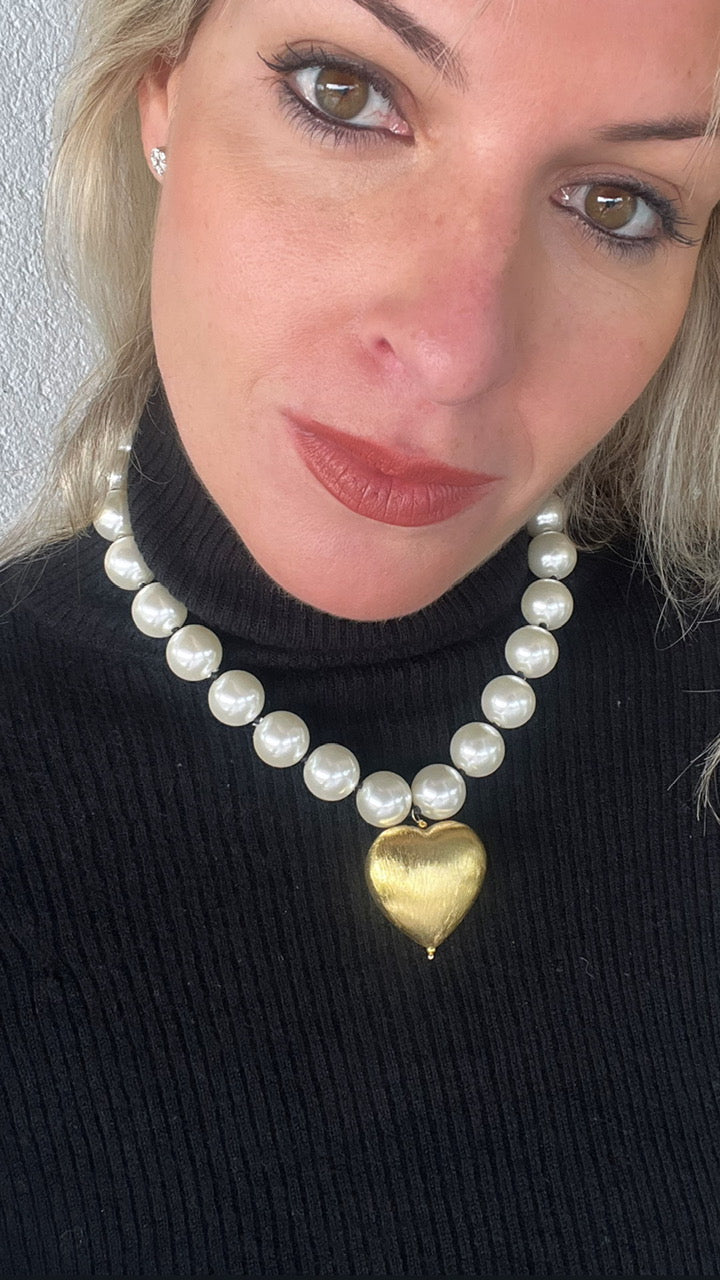 Collar Cuore en perla