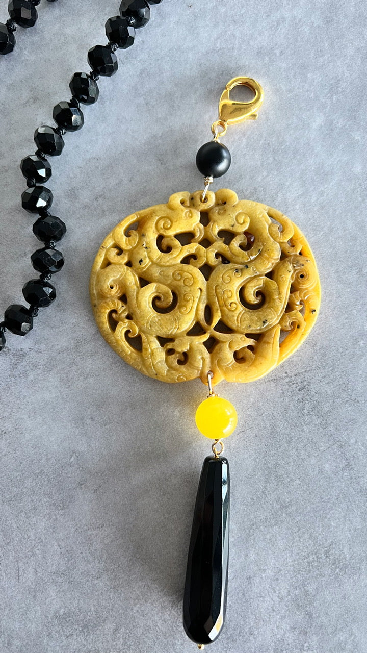 Colgante Mandala en amarillo