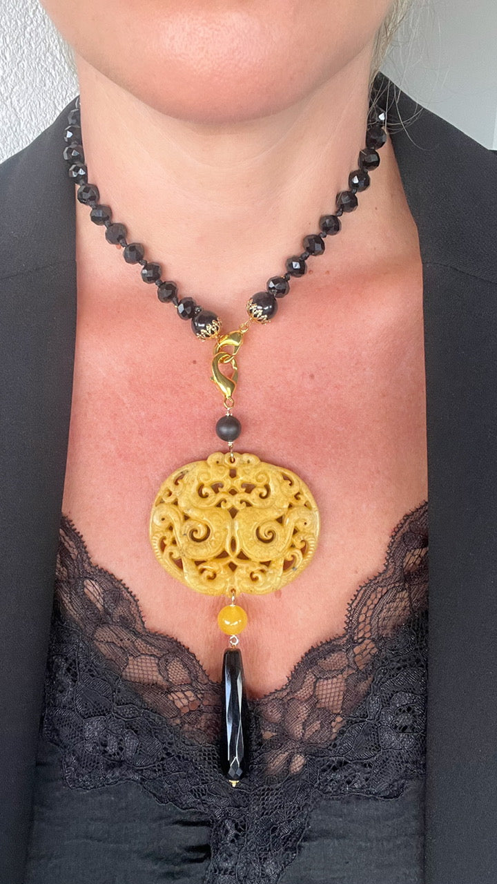 Colgante Mandala en amarillo