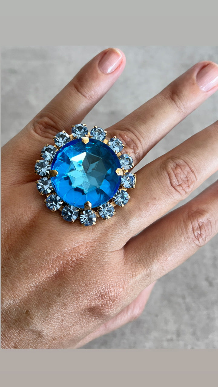 Anillo FLOWER en azul