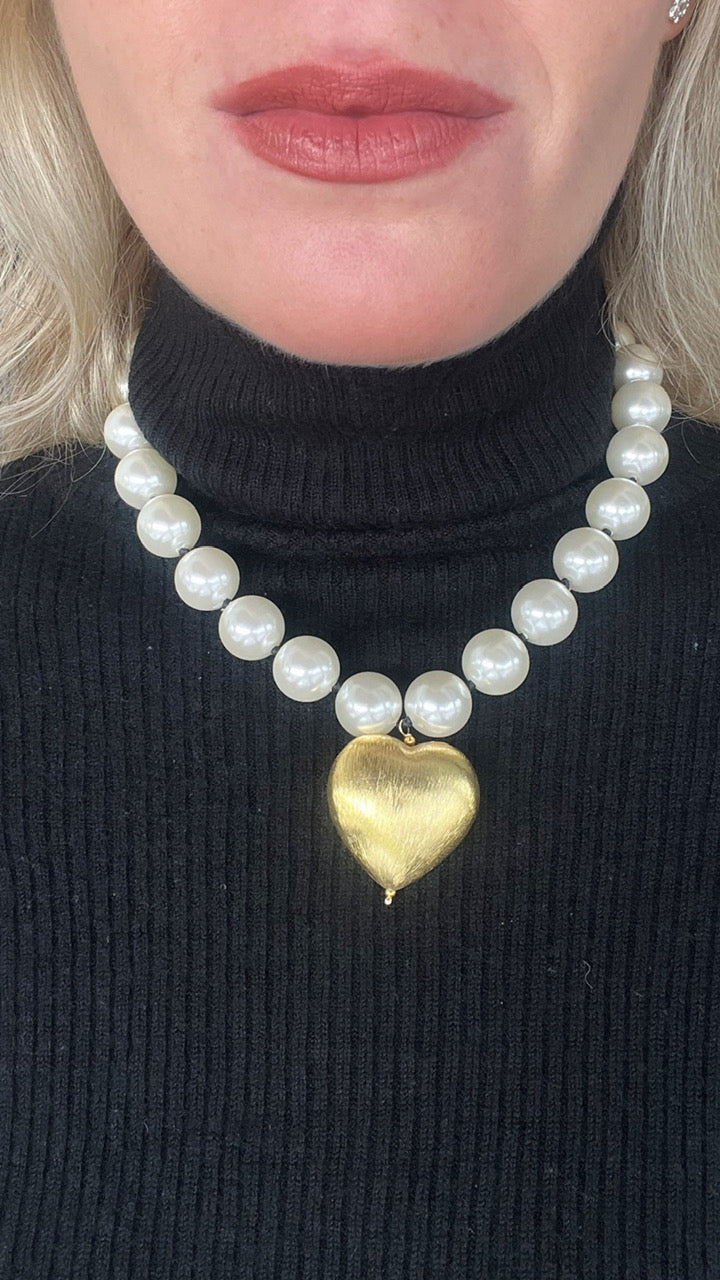 Collar Cuore en perla