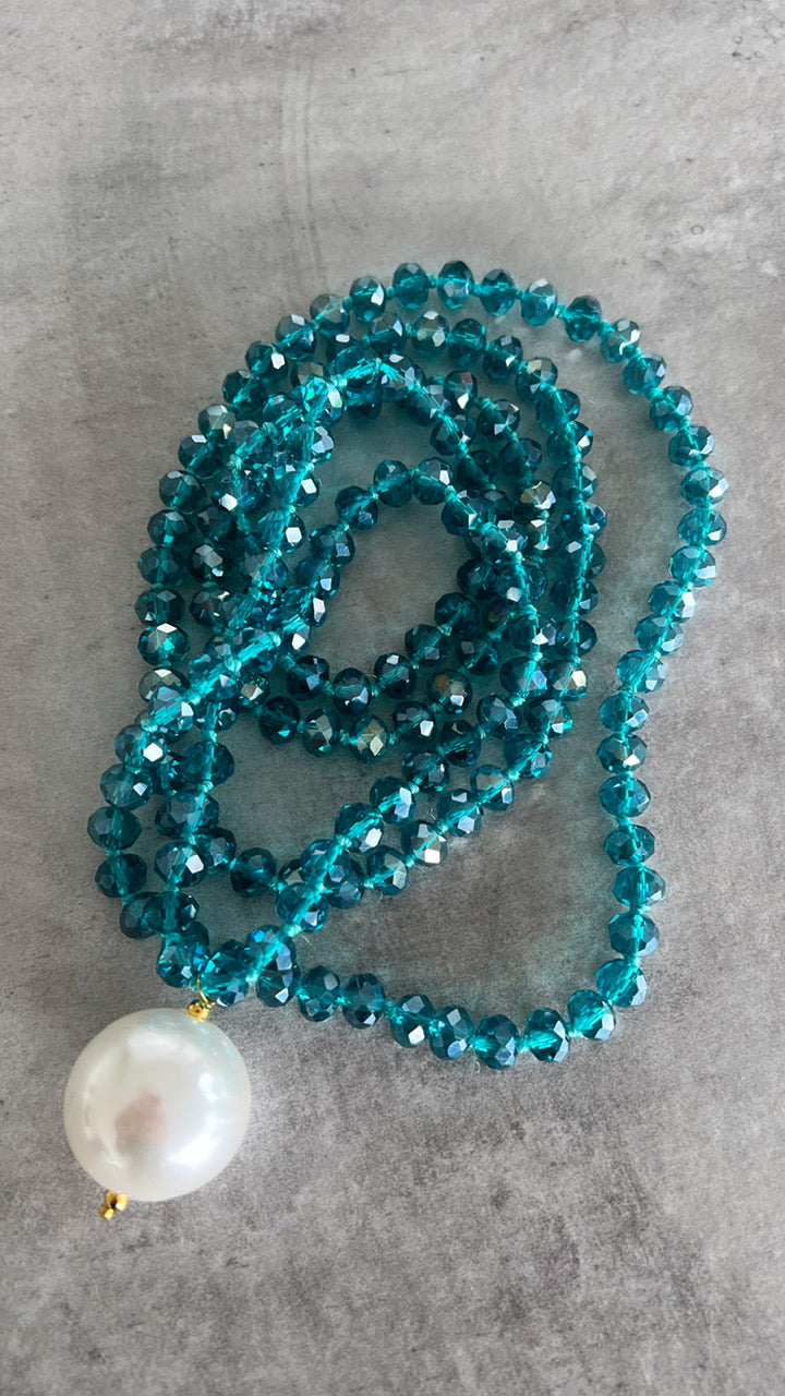 Collar piedra color Tiffany