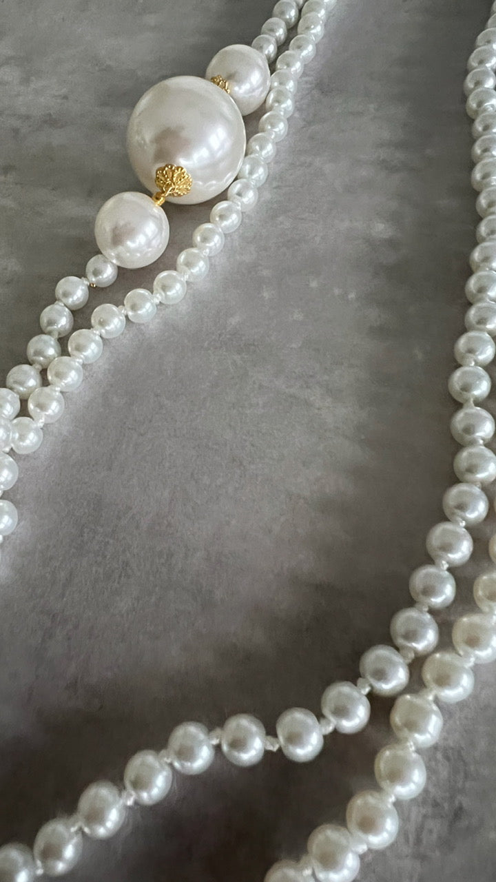 Collar largo perlas