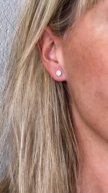 Pendientes dormilonas círculo rodio