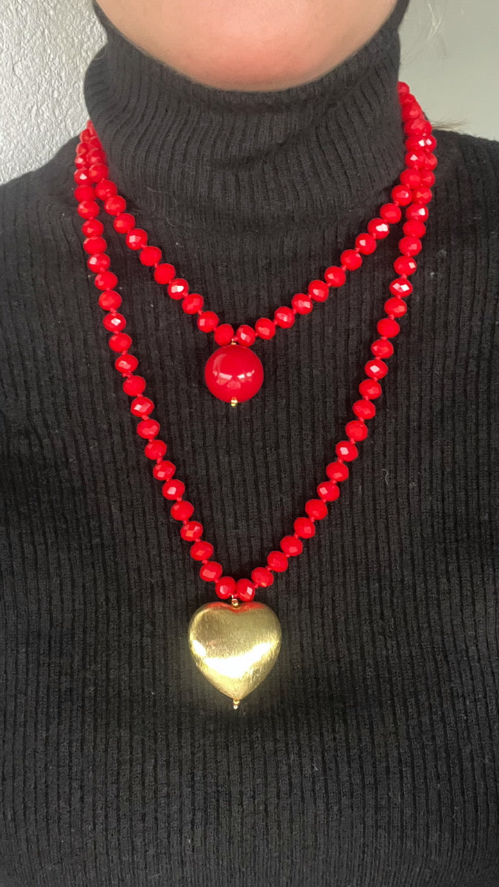 Collar Valentino en rojo