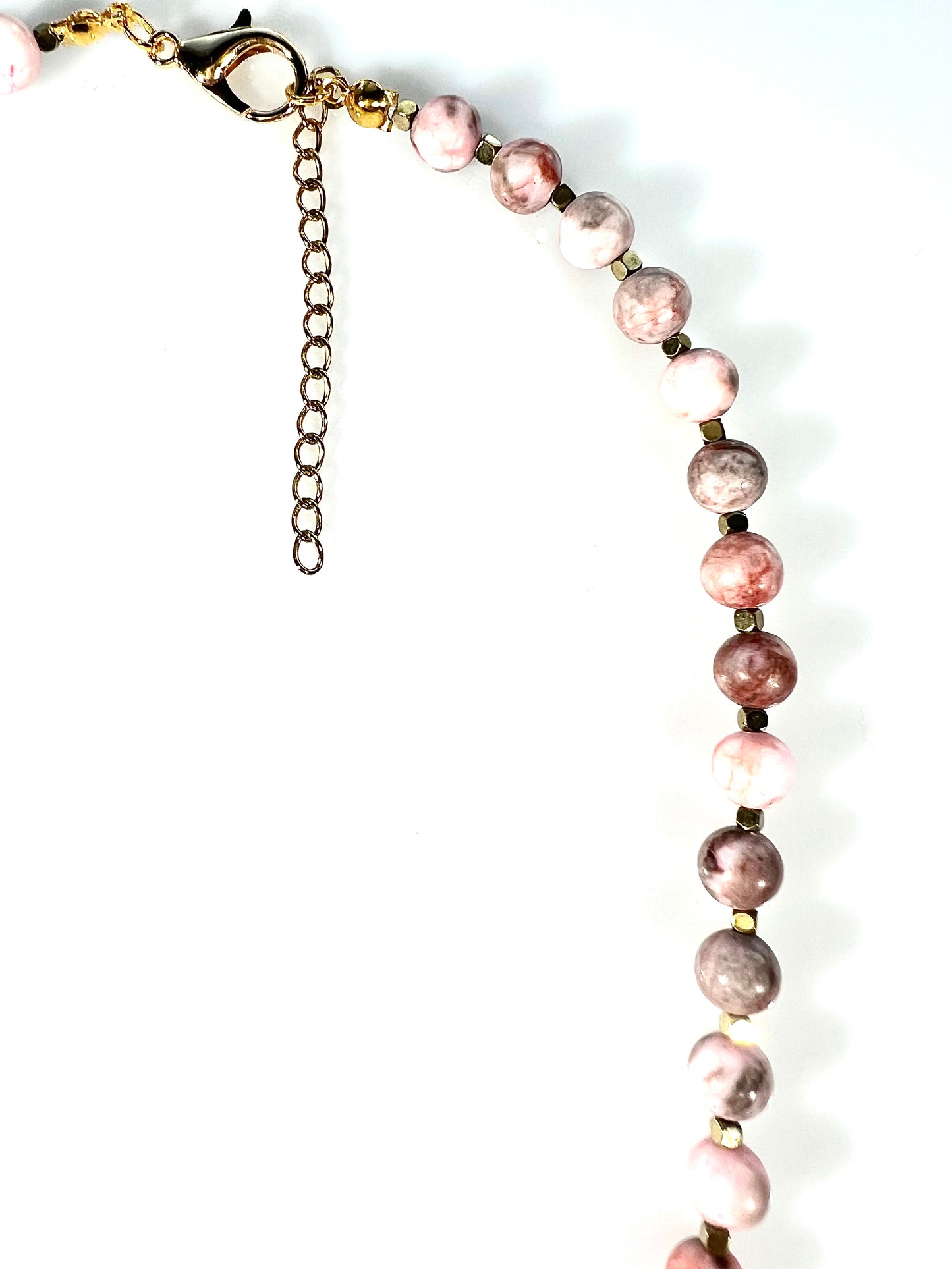 Collar Flor en jaspe zebra