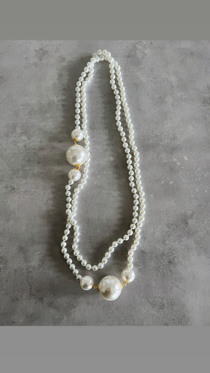Collar largo perlas