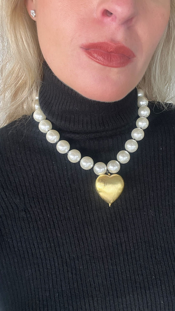 Collar Cuore en perla