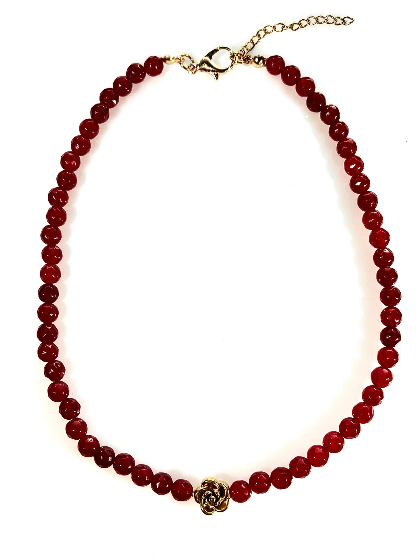 Collar Flor en rubí