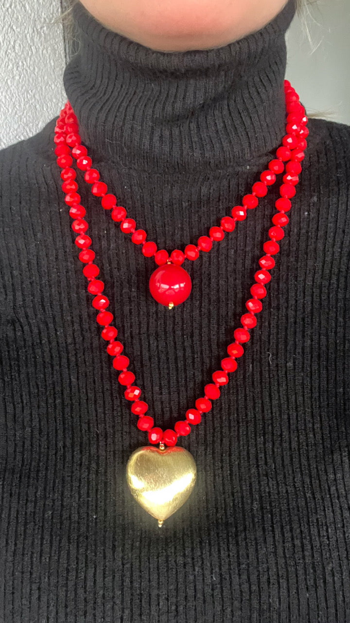 Collar Valentino en rojo