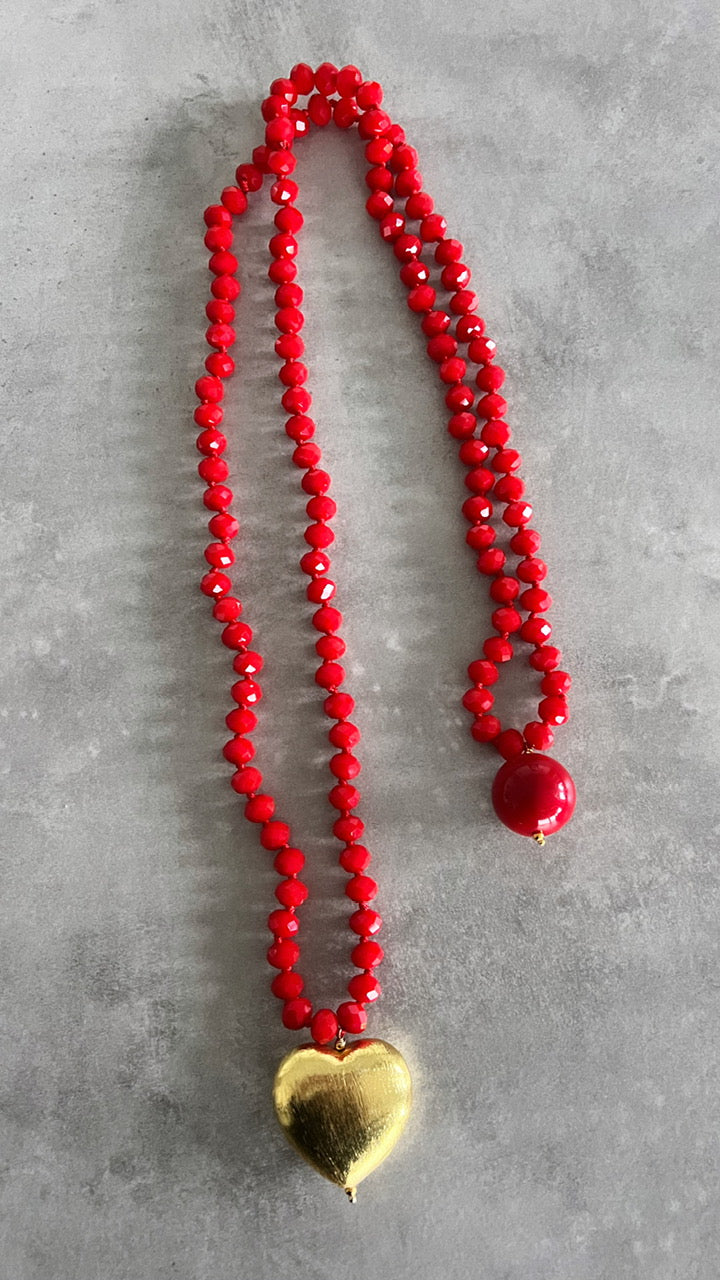Collar Valentino en rojo