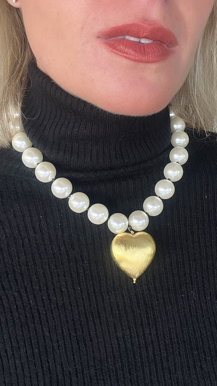 Collar Cuore en perla