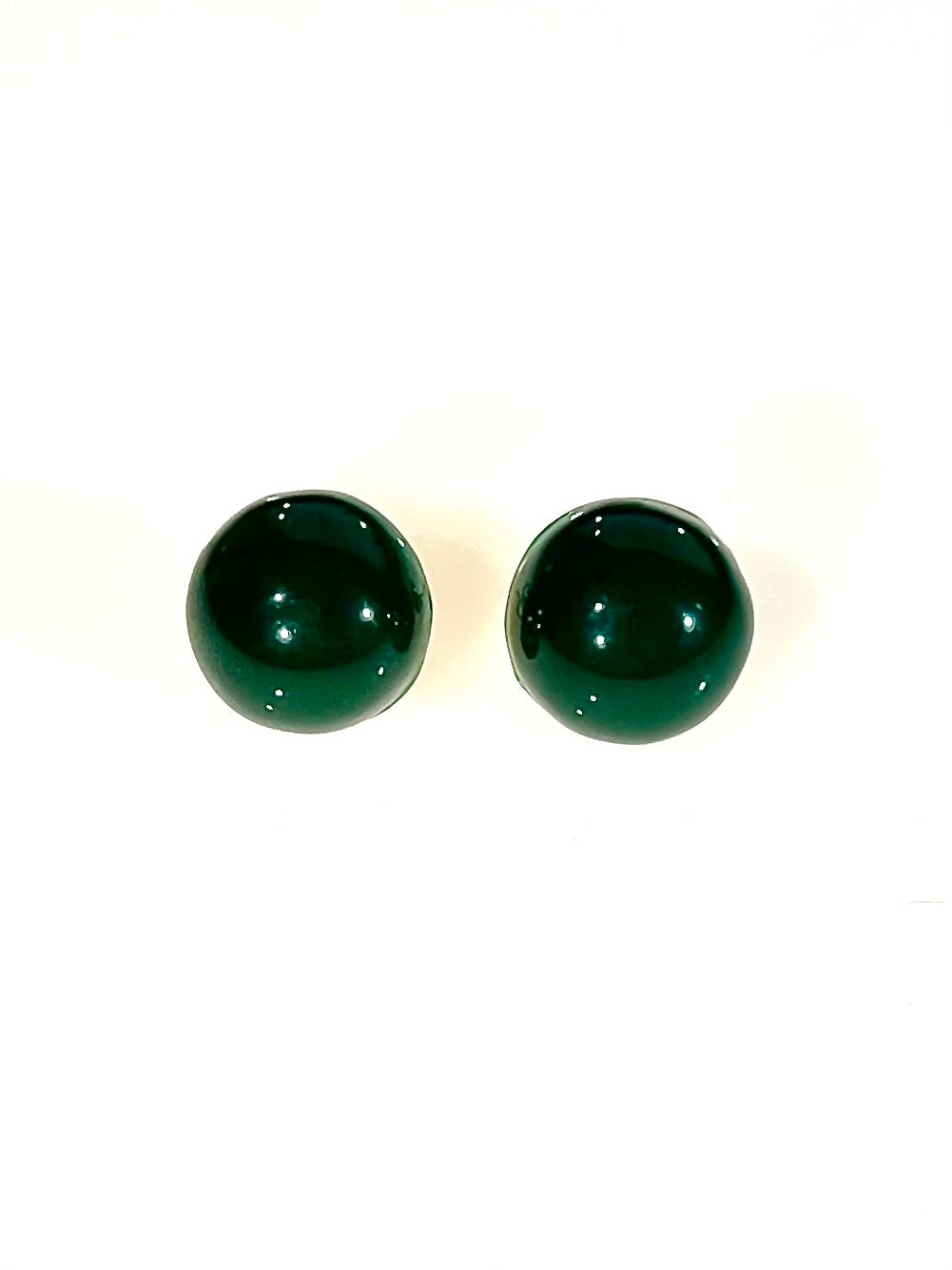 Pendientes media esfera verdes