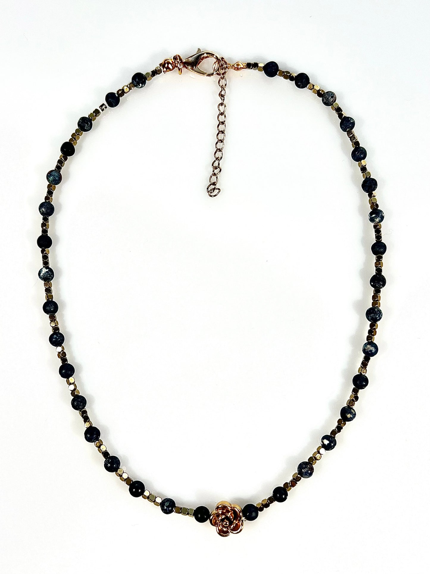 Collar Flor en turquesa