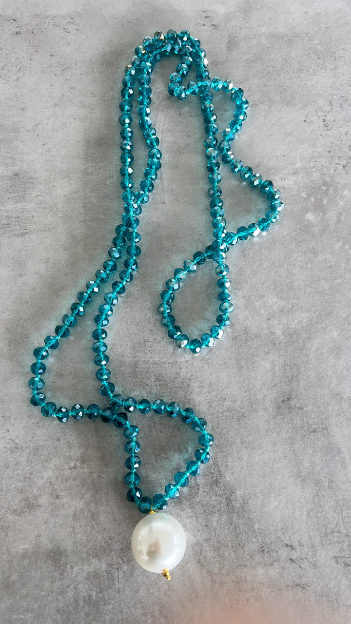 Collar piedra color Tiffany