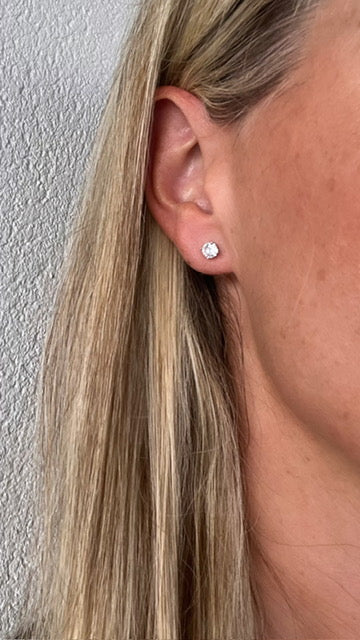 Pendientes dormilonas brillante