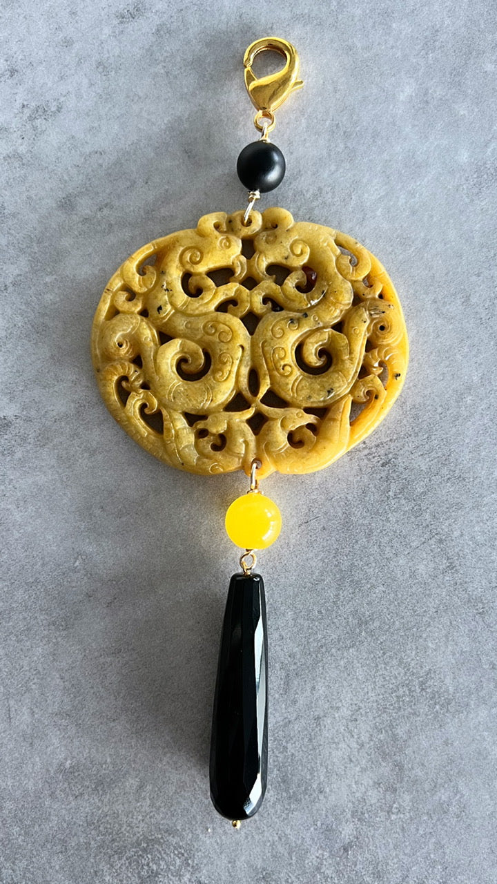 Colgante Mandala en amarillo