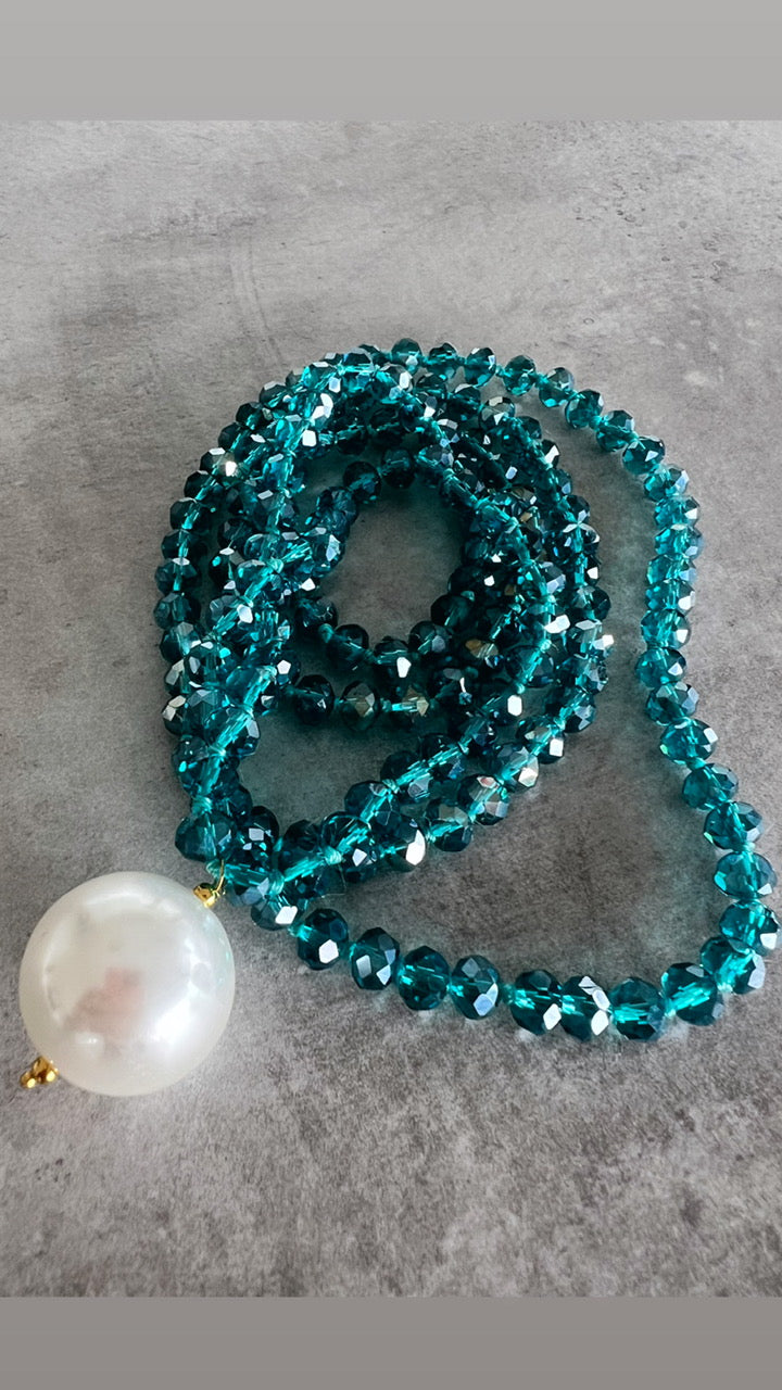 Collar piedra color Tiffany