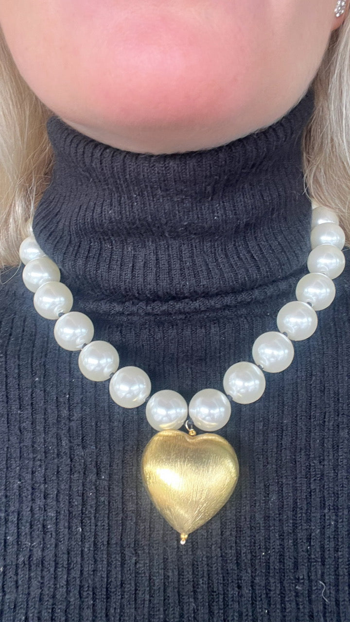 Collar Cuore en perla