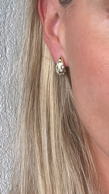 Pendientes gota oro