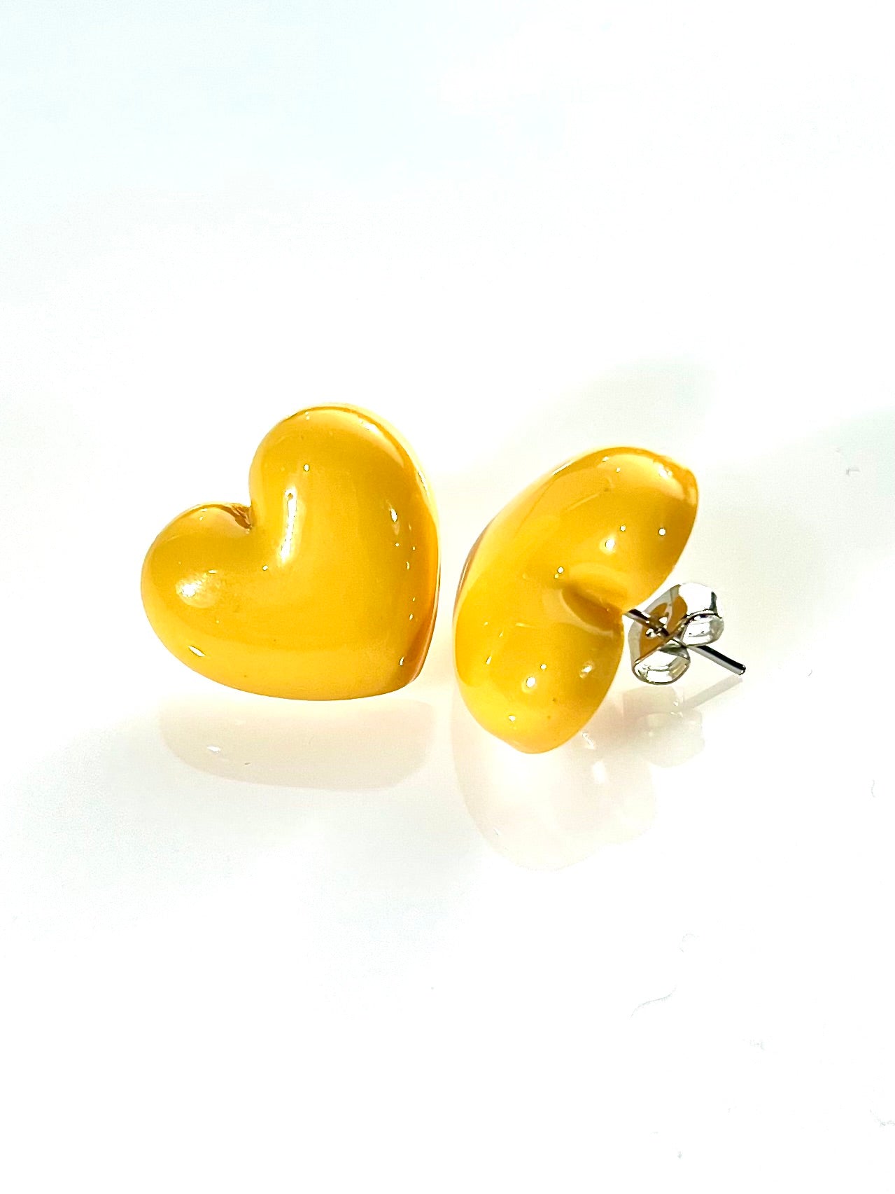 Pendientes corazón Amarillo