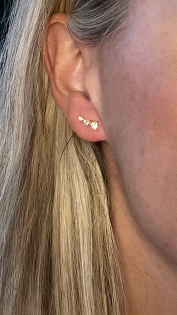 Pendientes trepadoras oro