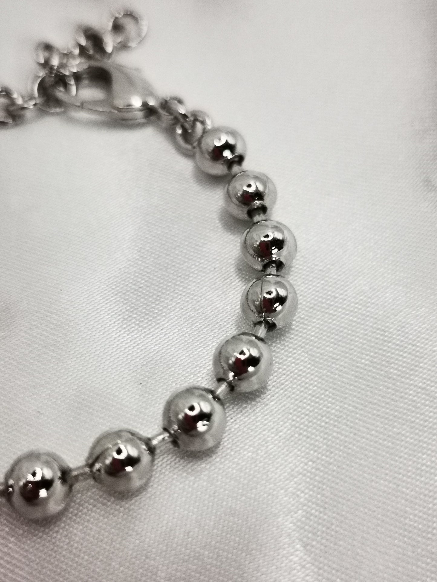 Pulsera bolas rodio