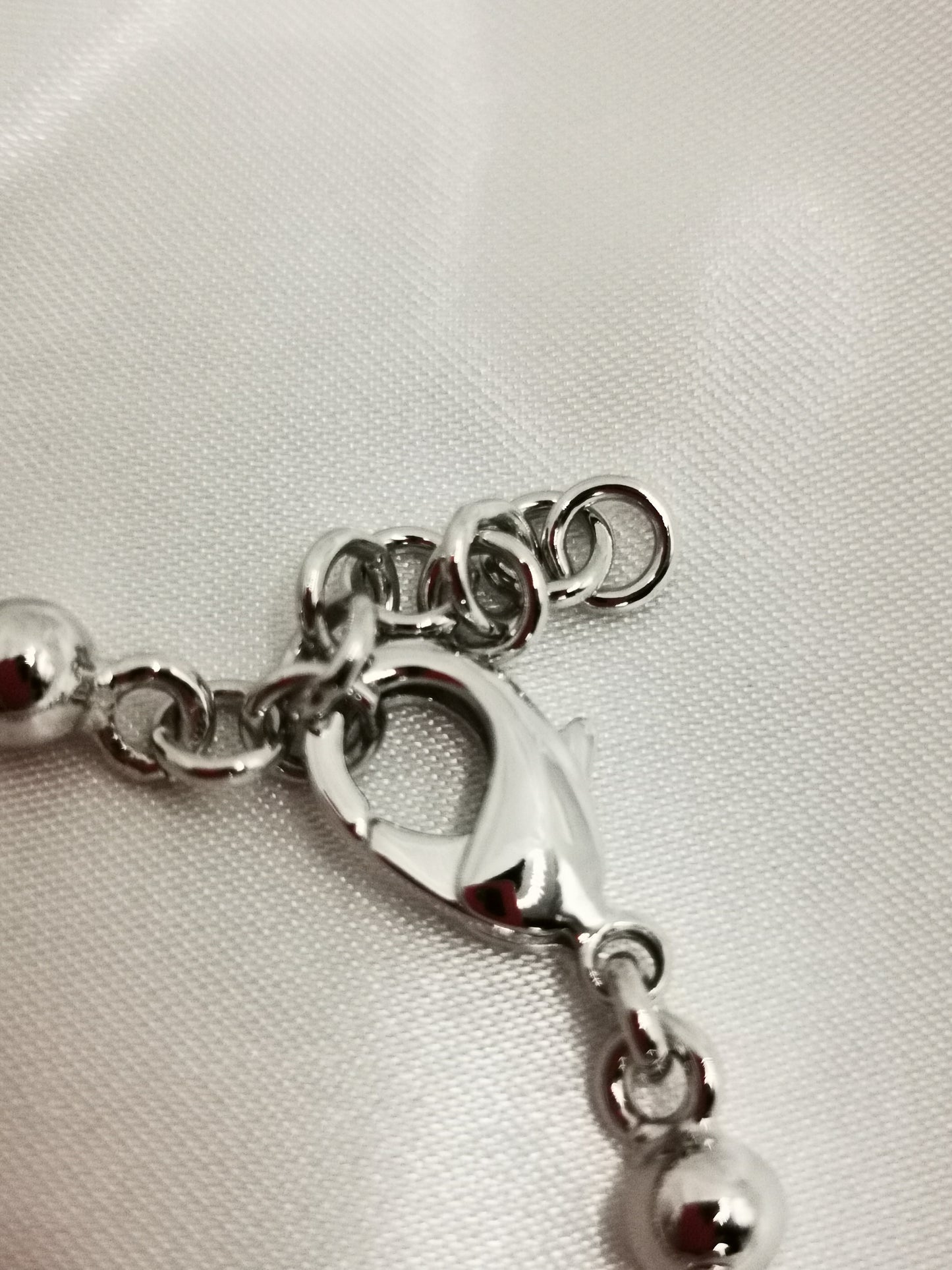 Pulsera bolas rodio
