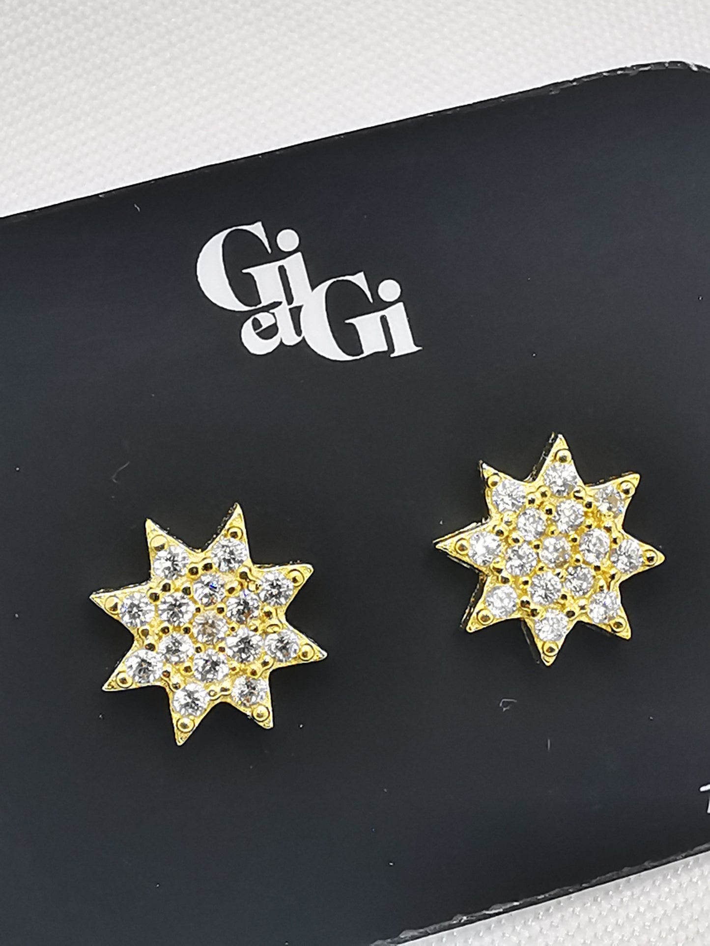 Pendientes dormilonas estrella oro