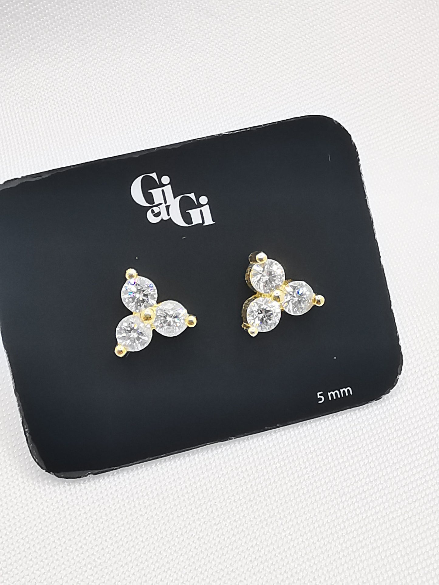 Pendientes dormilonas triángulo oro