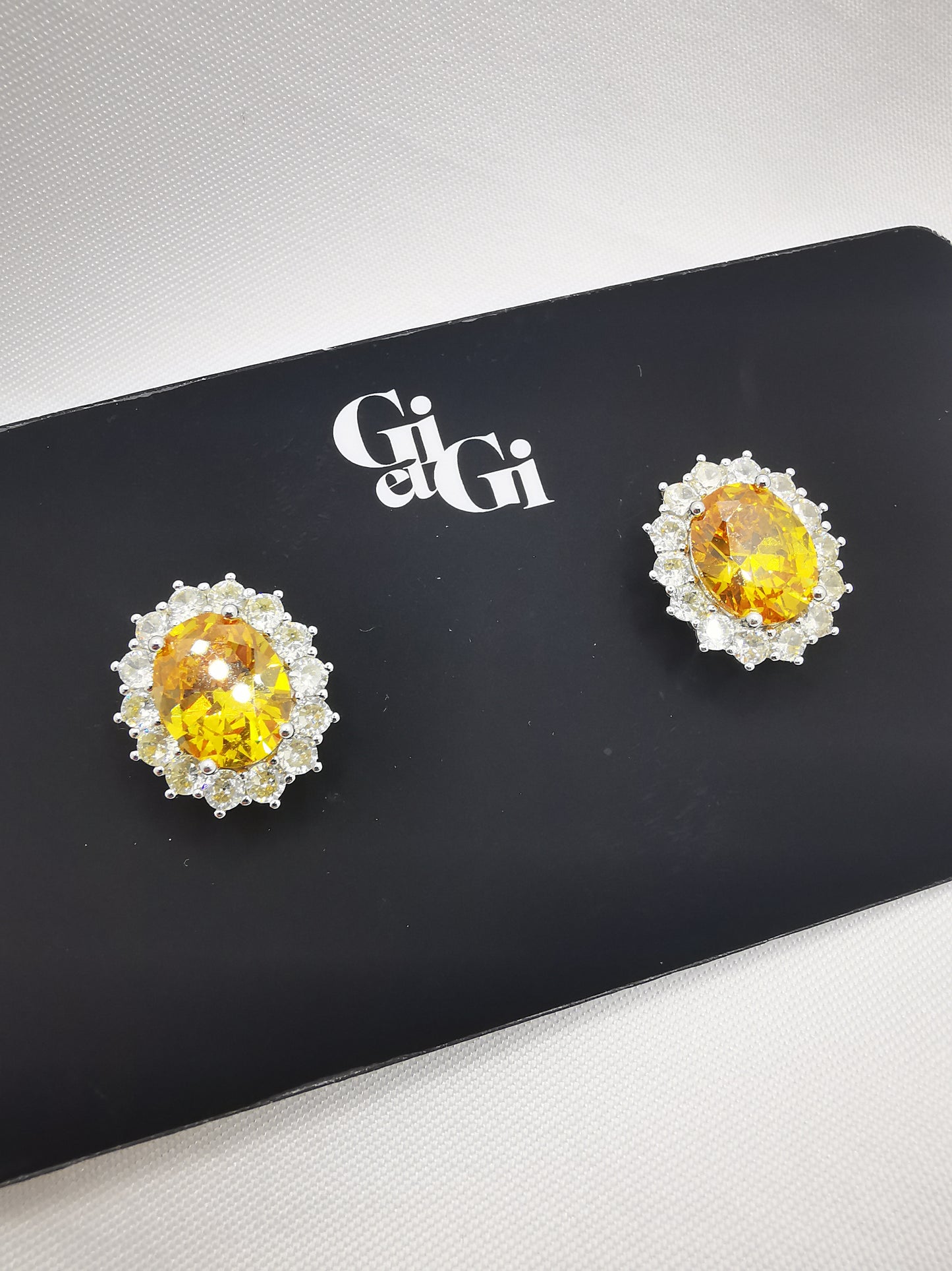 Pendientes rosetón amarillo