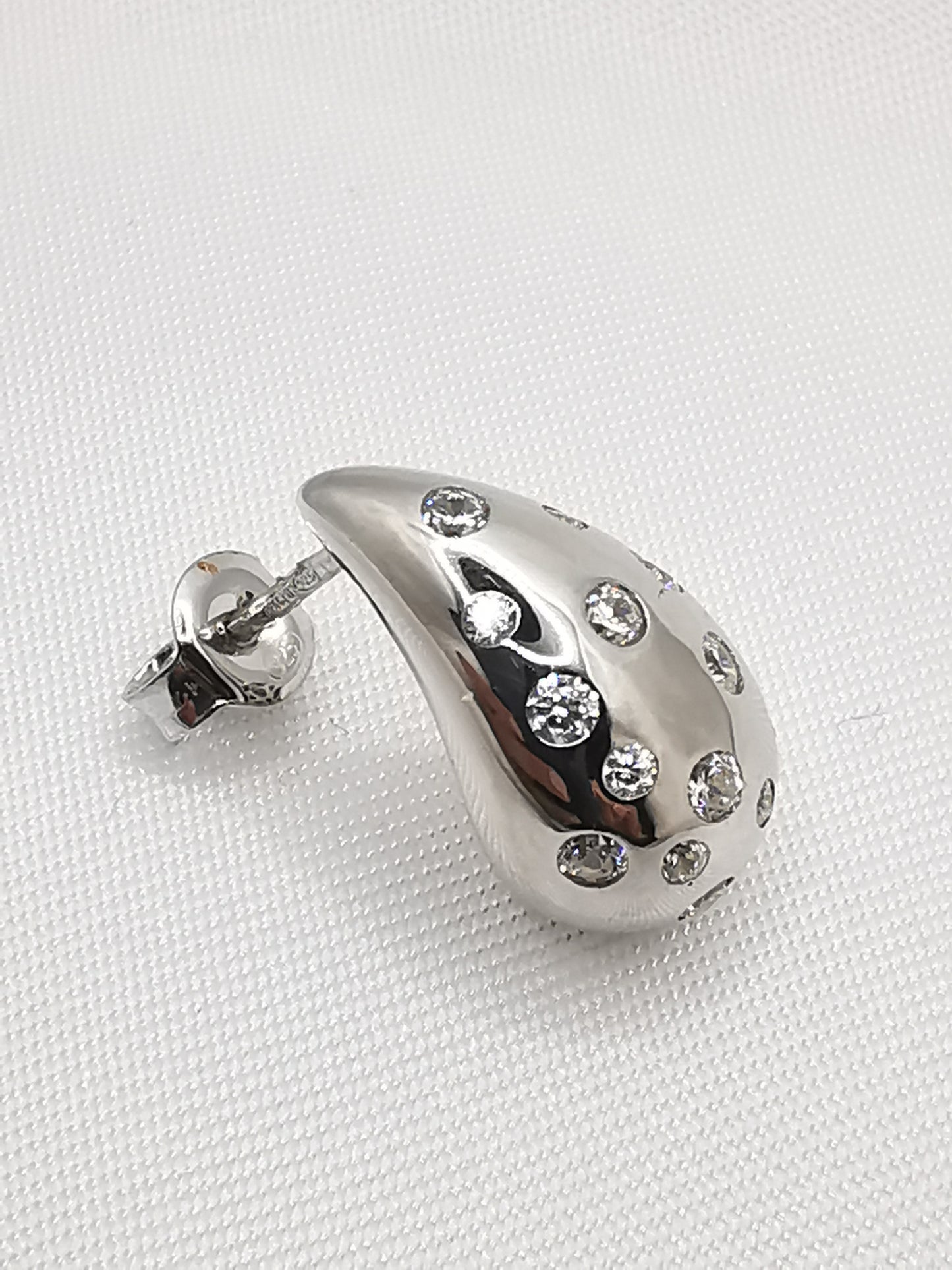 Pendientes gota rodio