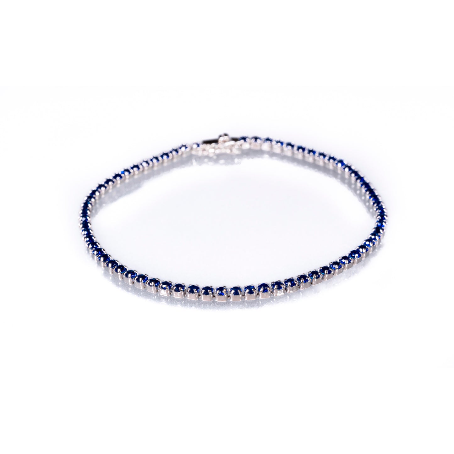 Pulsera rivière en color zafiro