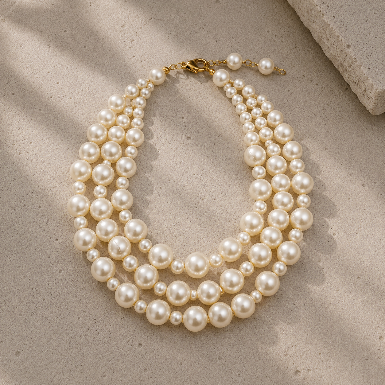 Collar Triple Perlas