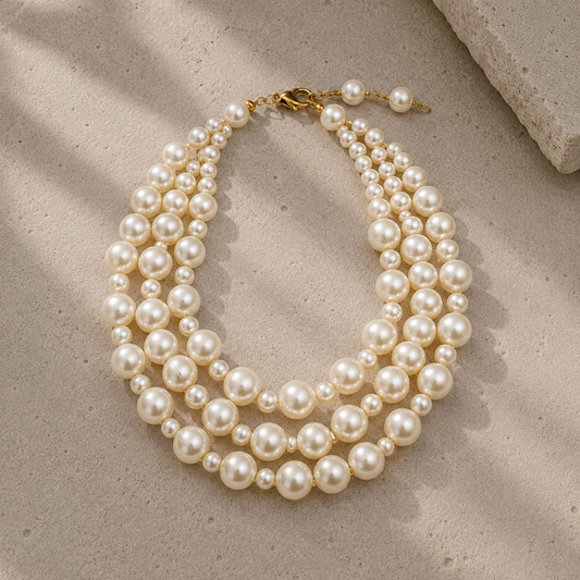 Collar Triple Perlas