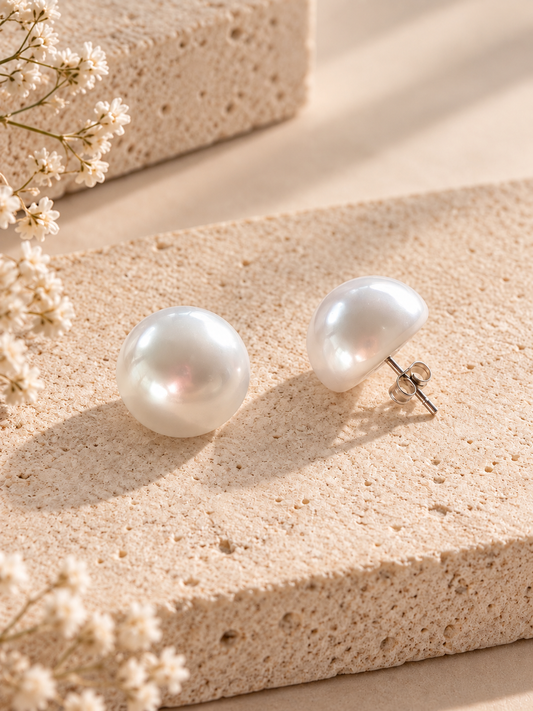 Pendientes Media Esfera Pearl 10mm