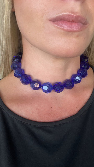 Collar cristallo azul