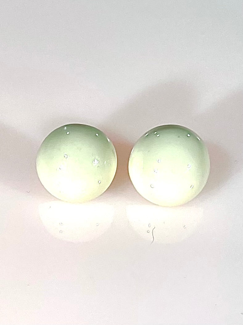 Pendientes media esfera ivory