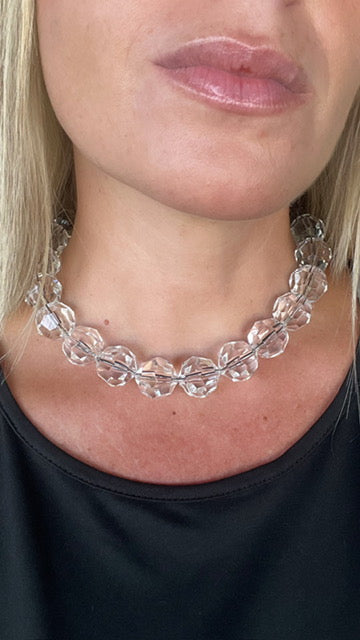 Collar cristallo transparente