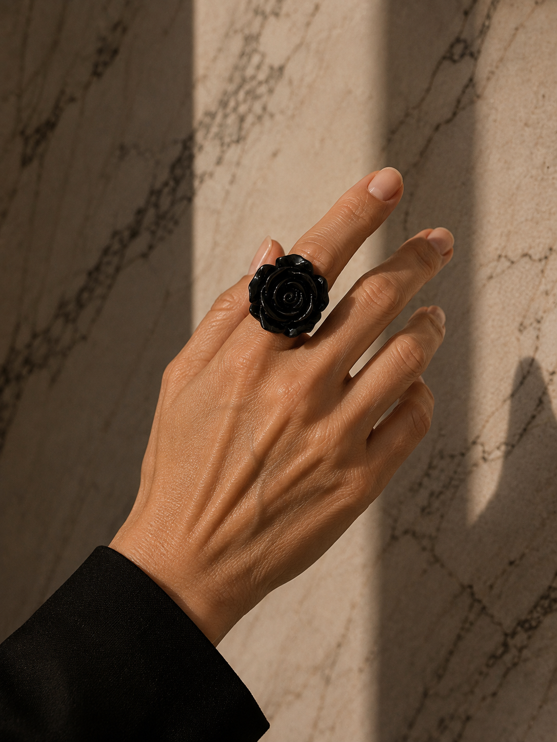 Anillo Flor Negra