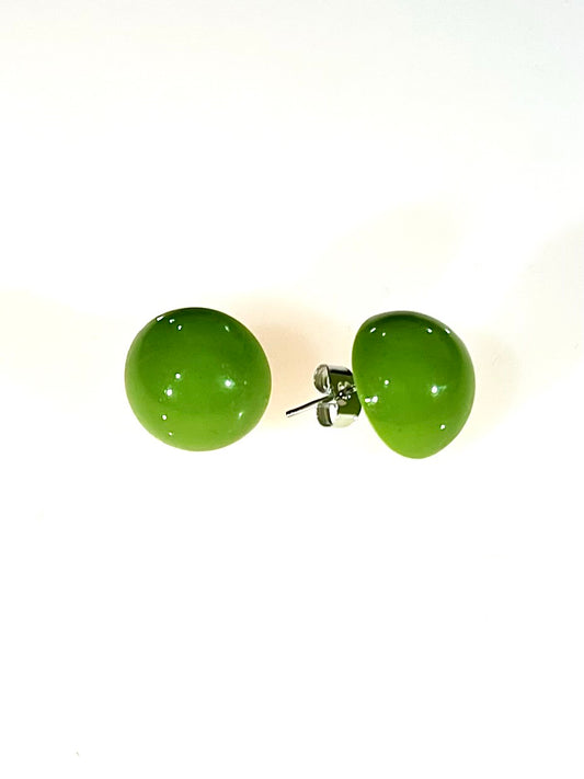 Pendientes media esfera verdes