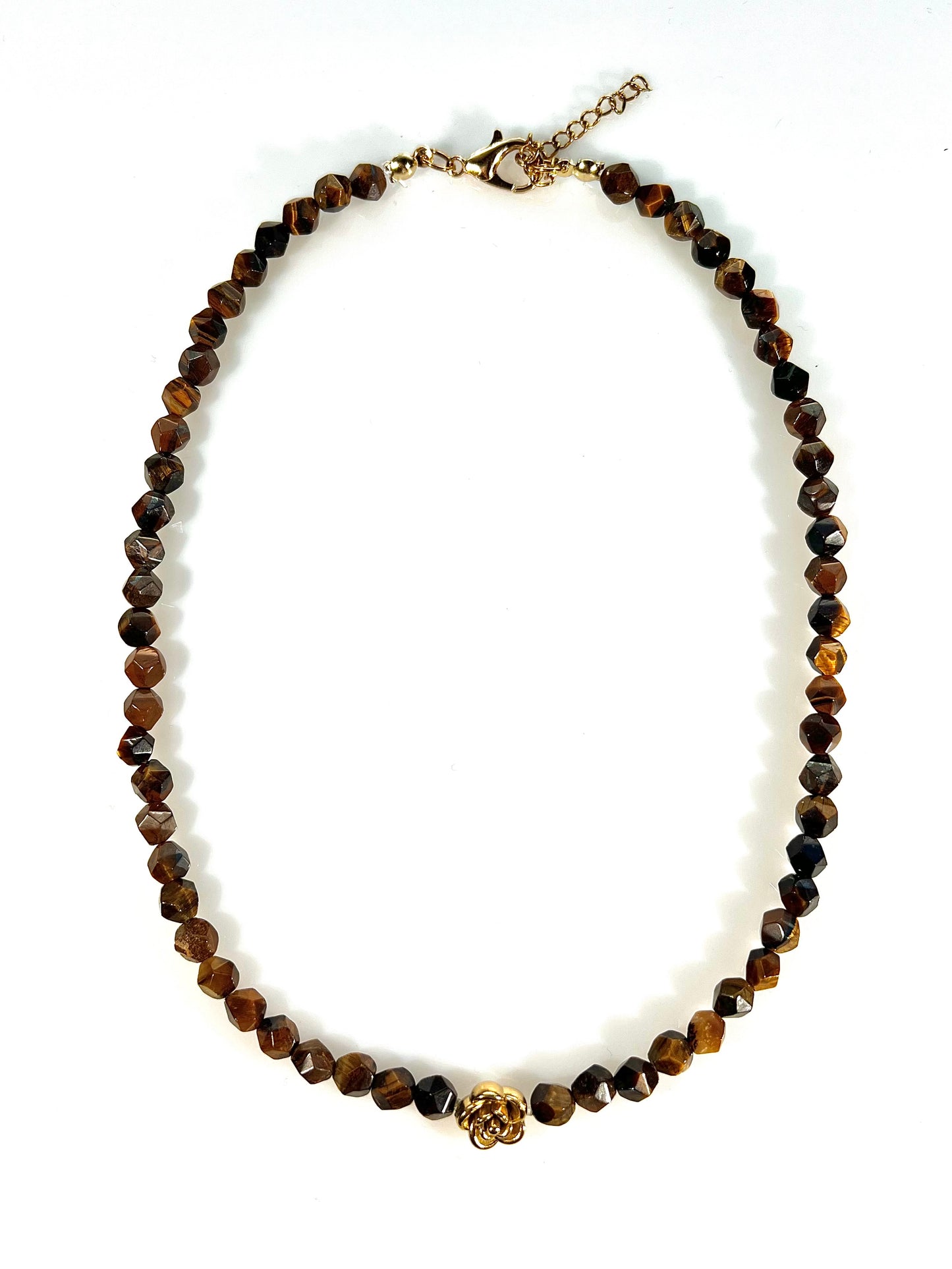 Collar Flor ojo de tigre