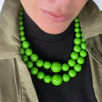 Collar doble verde