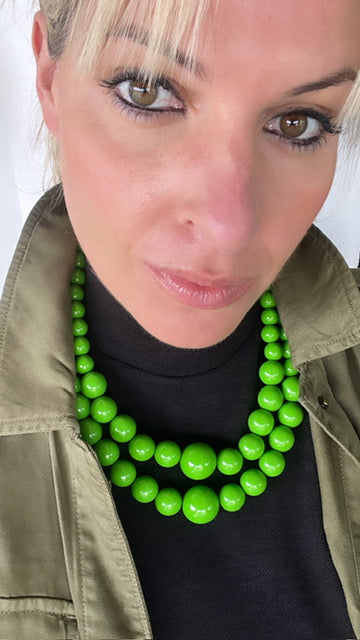 Collar doble verde