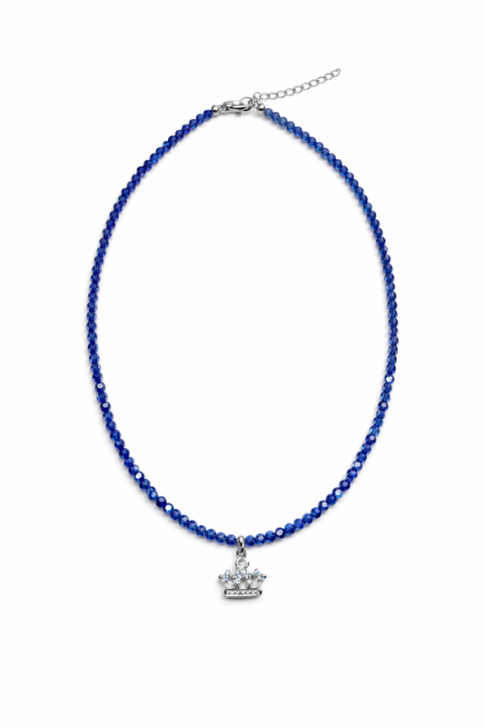Collar cuarzo teñido azul QUEEN