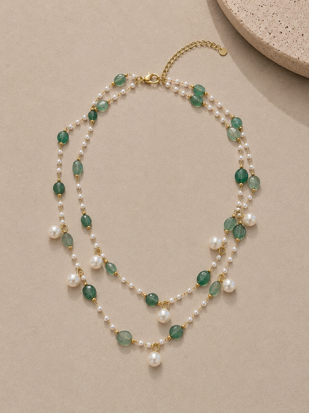 Collar Jade & Pearls
