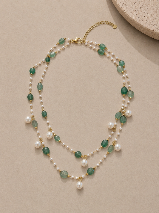 Collar Jade & Pearls
