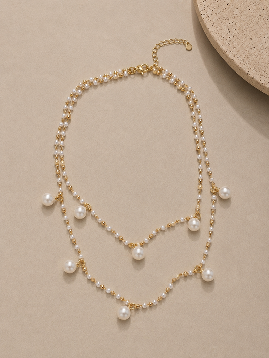 Collar Double Pearl